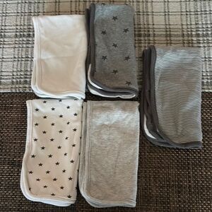 Set of 5 Baby Burpclothes